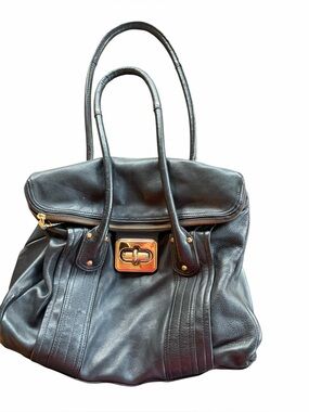 Vintage Black Leather Makowsky Shoulder Bag MINT!